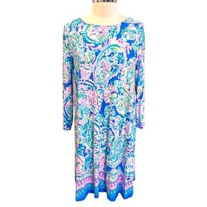 Lilly Pulitzer Ophelia Swing Dress Multi Dream Team XL EUC Rare